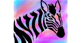 Drawing of Zebra by Freny