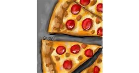 Drawing of Pizza by GreyhoundMama