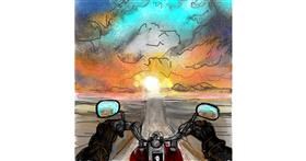 Drawing of Motorbike by KayXXXlee