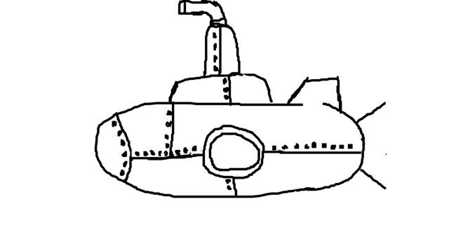 Drawing of Submarine by Anonymous