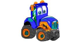 Drawing of Tractor by Mini