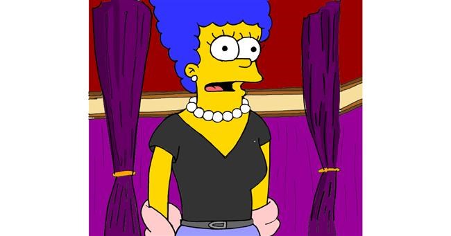 Marge Simpson-Zeichnung von Lou