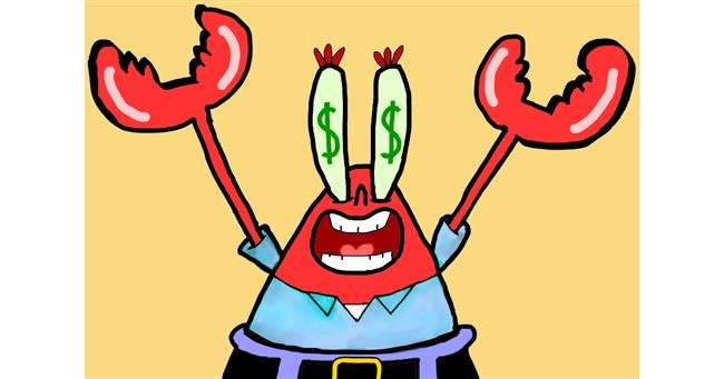 Drawing of Mr. Krabs (spongebob) by JustMe