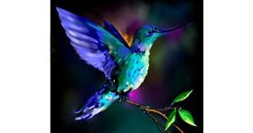 Kolibri-Zeichnung von Moon