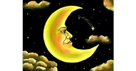 Drawing of Moon by Cec