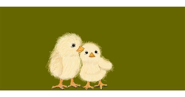 Drawing of Easter chick by robee