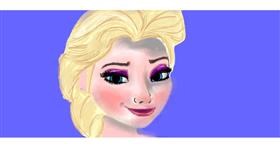 Drawing of Elsa (Disney) by Temüjin