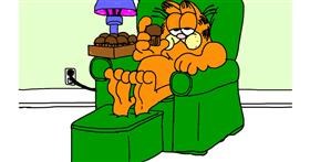 Drawing of Garfield by Fiasco