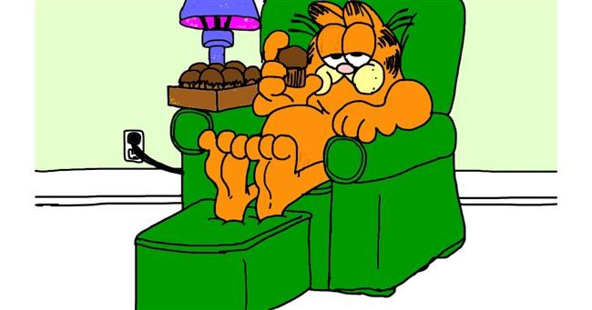 Drawing of Garfield by Fiasco