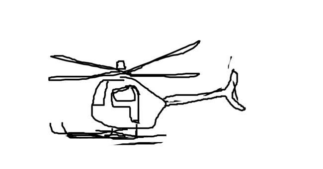 Drawing of Helicopter by m