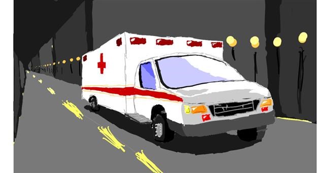 Drawing of Ambulance by Sam