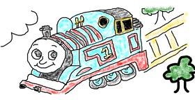 Drawing of Train by Lou