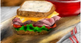 Drawing of Sandwich by Mia
