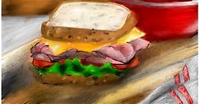 Drawing of Sandwich by Mia