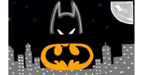 Drawing of Batman by Peekabo