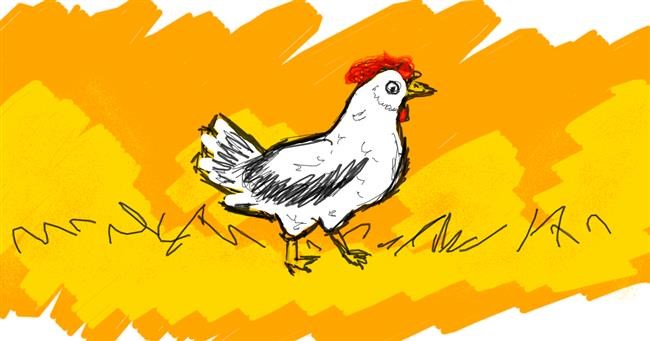 Drawing of Chicken by DemonDoggo~~