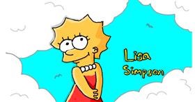 Lisa Simpson-Zeichnung von Kiara🤍