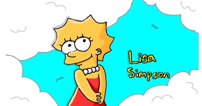 Drawing of Lisa Simpson by Chiara🦋