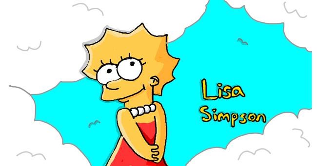 Drawing of Lisa Simpson by Kiara🤍