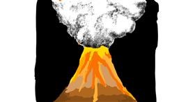 Drawing of Volcano by Lsk