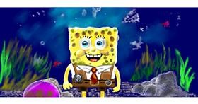 Drawing of Spongebob by Chaching