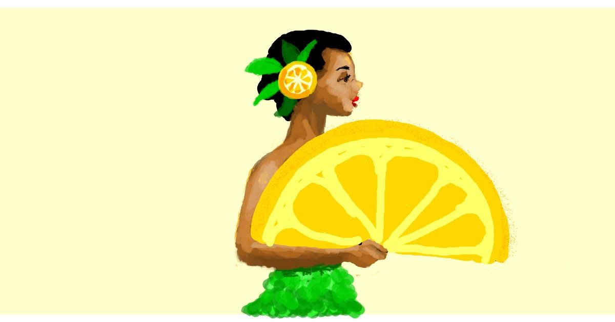 Drawing of Lemon by Helena