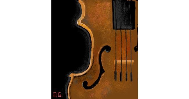 Drawing of Violin by GreyhoundMama