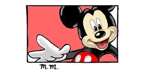 Drawing of Mickey Mouse by Debidolittle