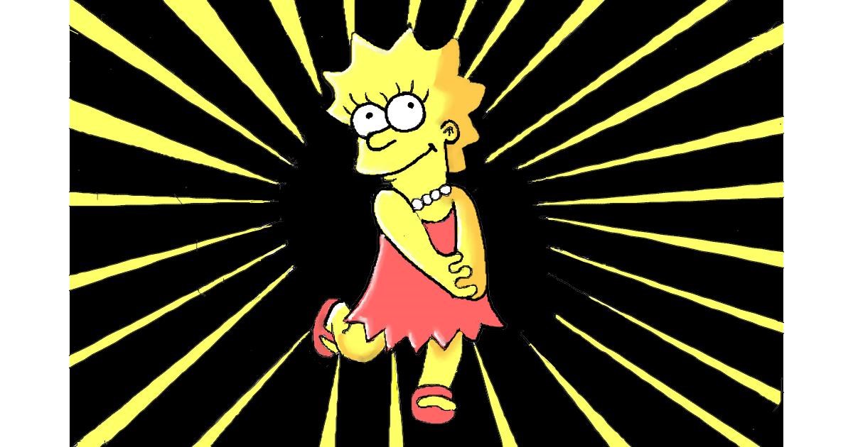 Drawing of Lisa Simpson by GJP
