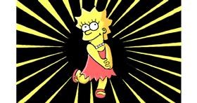 Drawing of Lisa Simpson by GJP