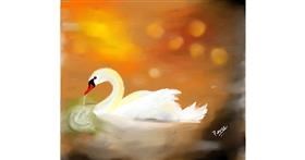 Drawing of Swan by punee