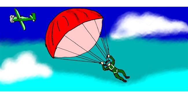 Fallschirm-Zeichnung von Kim