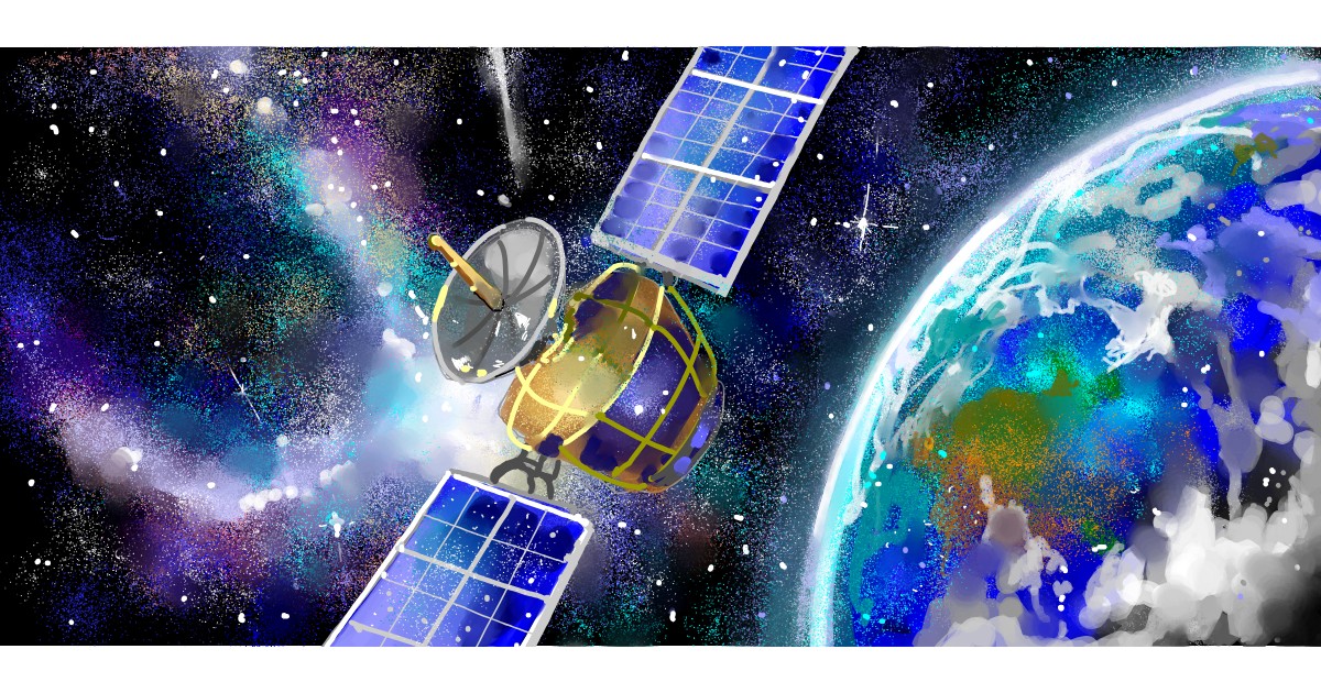 Learn To Draw A Satellite Drawing In 2019 Drawings Space Satellite