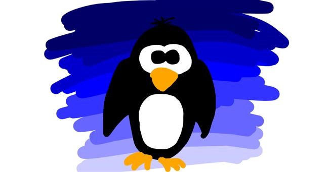 Drawing of Penguin by Daniela