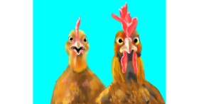 Drawing of Chicken by Cec