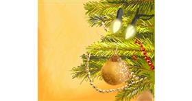 Drawing of Christmas tree by Iris