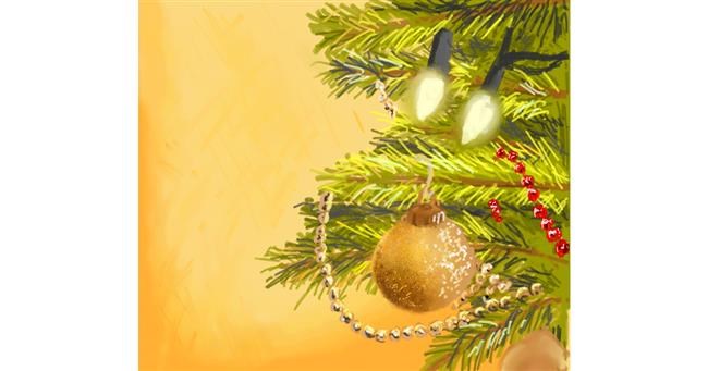 Drawing of Christmas tree by Iris