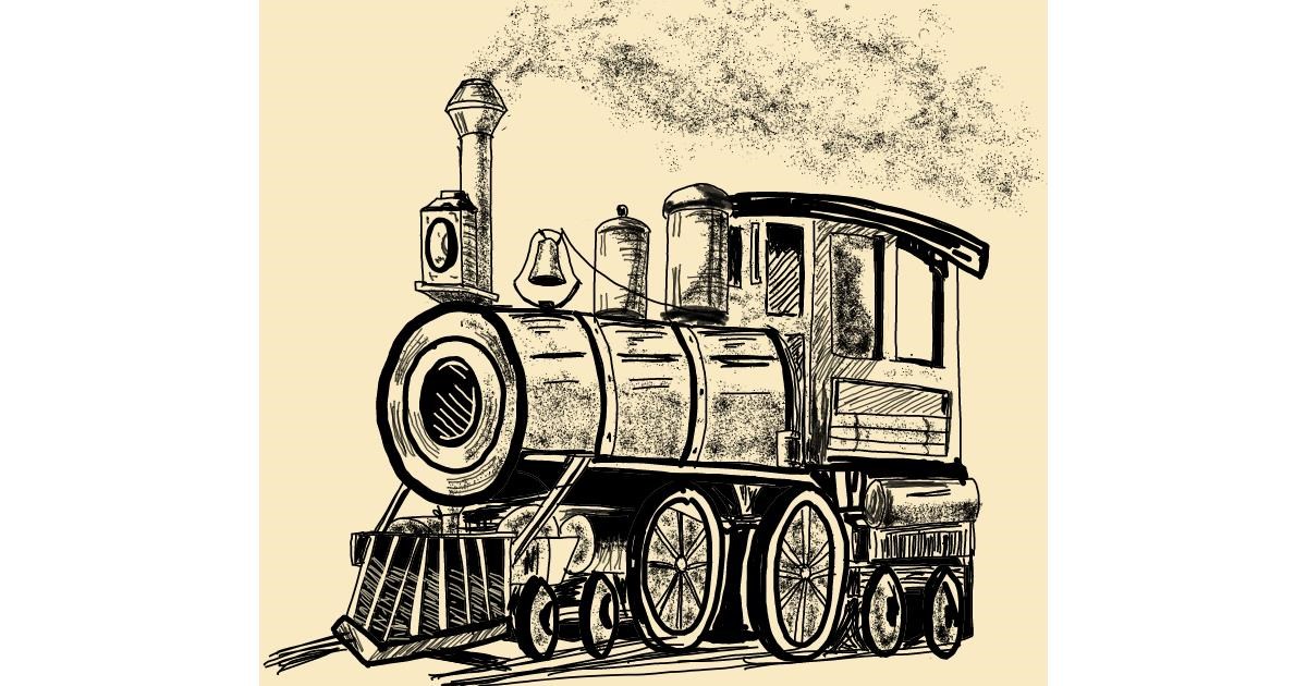 Drawing of Train by Gatiux Guido