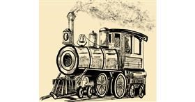 Drawing of Train by Gatiux Guido