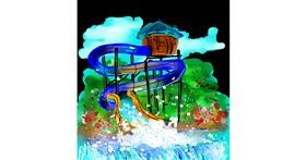 Drawing of Waterslide by Eclat de Lune