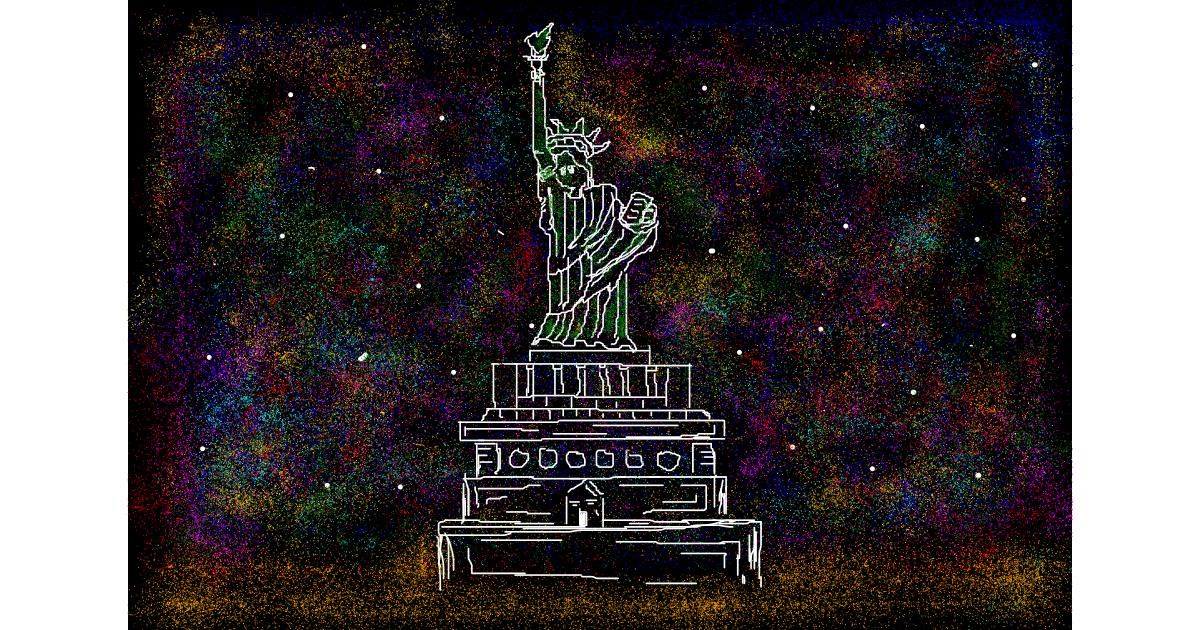 Drawing of Statue of Liberty by saraharts