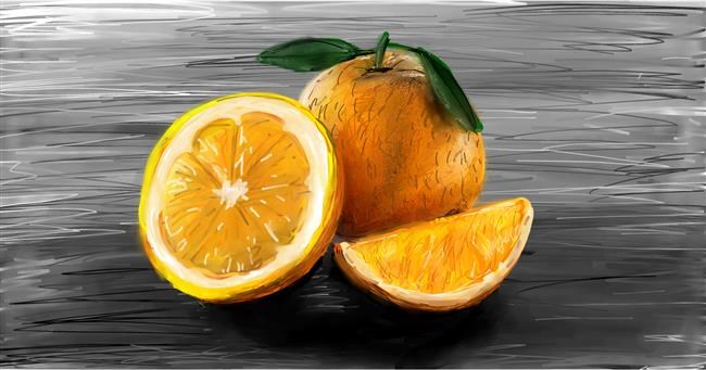 Drawing of Orange by Mia