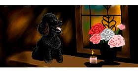 Drawing of Poodle by lama