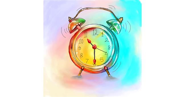 Drawing of Alarm clock by Keke •_•