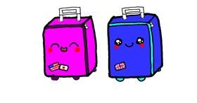 Drawing of Suitcase by Ziluolan