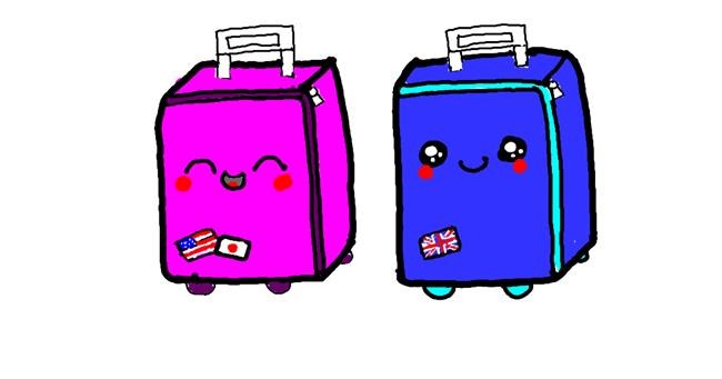 Drawing of Suitcase by Ziluolan