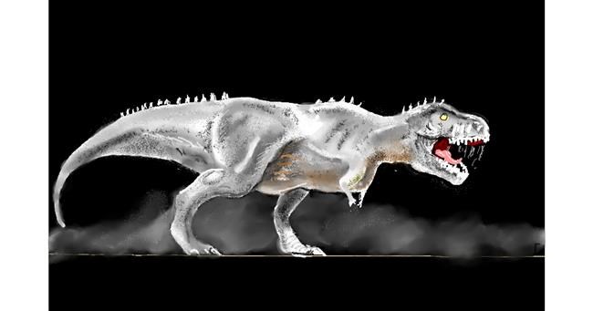 Drawing of T-rex dinosaur by GJP