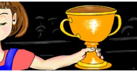 Drawing of Trophy by Swimmer