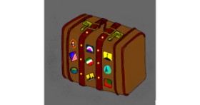 Drawing of Suitcase by Güber Gru
