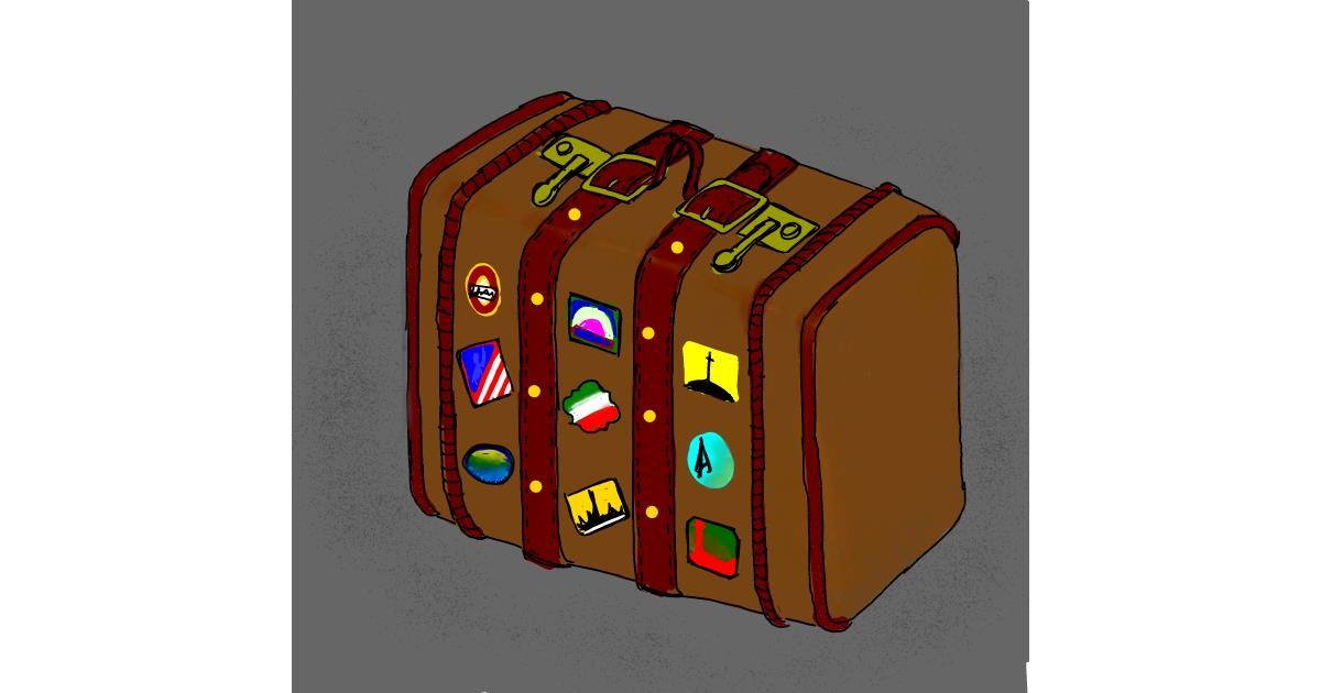 Drawing of Suitcase by Ebony Bones